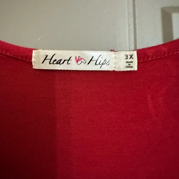 Heart Hips Vibrant Red Dress Plus Size - Picture 3 of 3